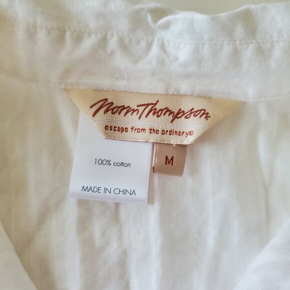 Norm Thompson Cotton Floral Button Up Blouse - Picture 6 of 9